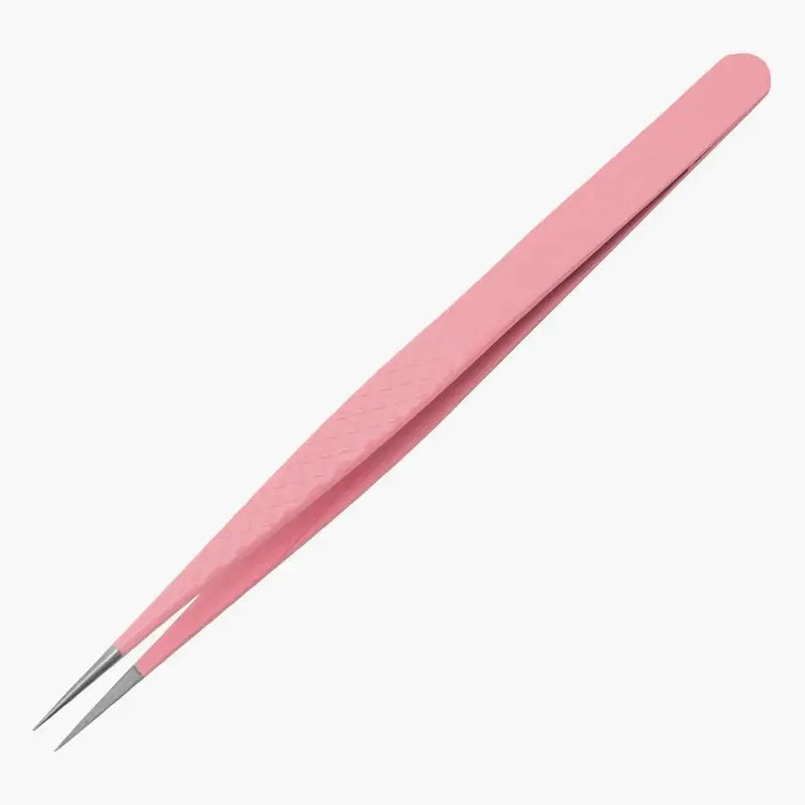 Pink Stainless Steel Lash Tweezers - Precision Volume Fan Tweezers dylinoshop