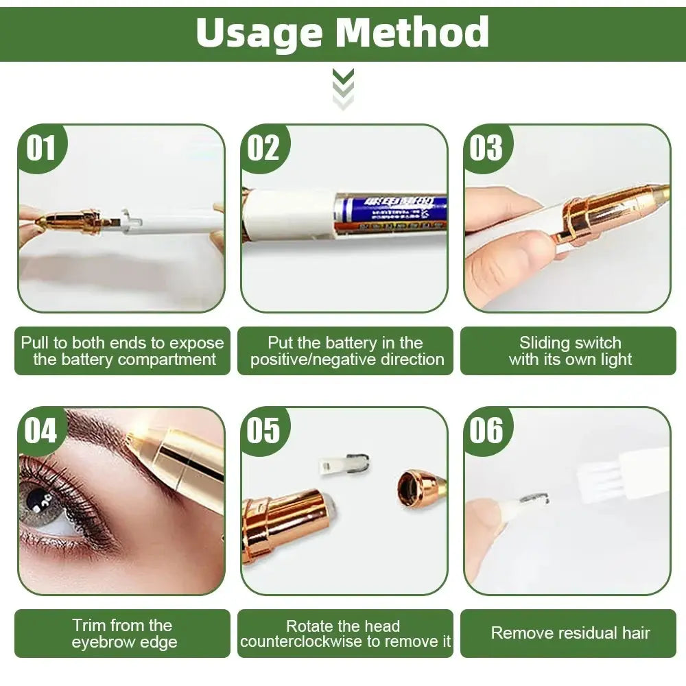 Portable Electric Eyebrow Trimmer & Facial Hair Shaver dylinoshop