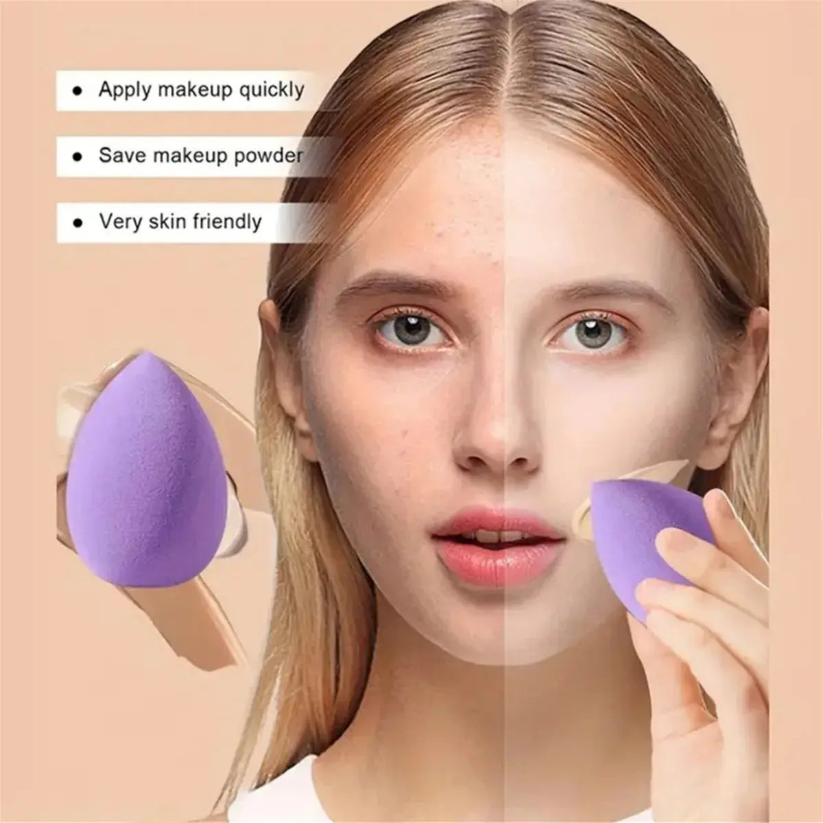 Rainbow Makeup Sponge Set, Dual-Use Blender for Liquid & Powder dylinoshop