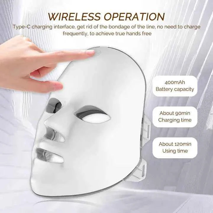 Rechargeable LED Facial Mask for Skin Moisture