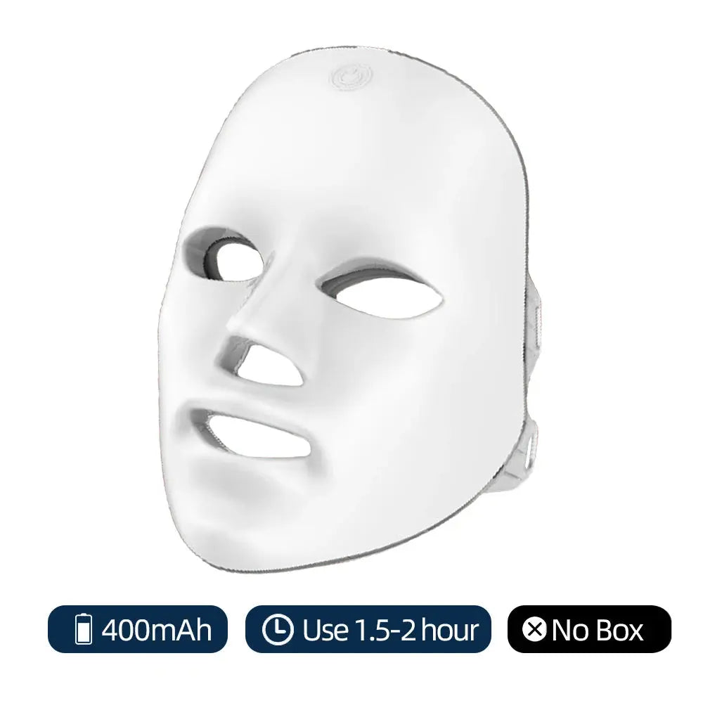 Rechargeable Facial LED Mask 7 Colors LED Photon Beauty Mask Skin Rejuvenation Home Face Lifting Whitening Skin Care Beauty Mask