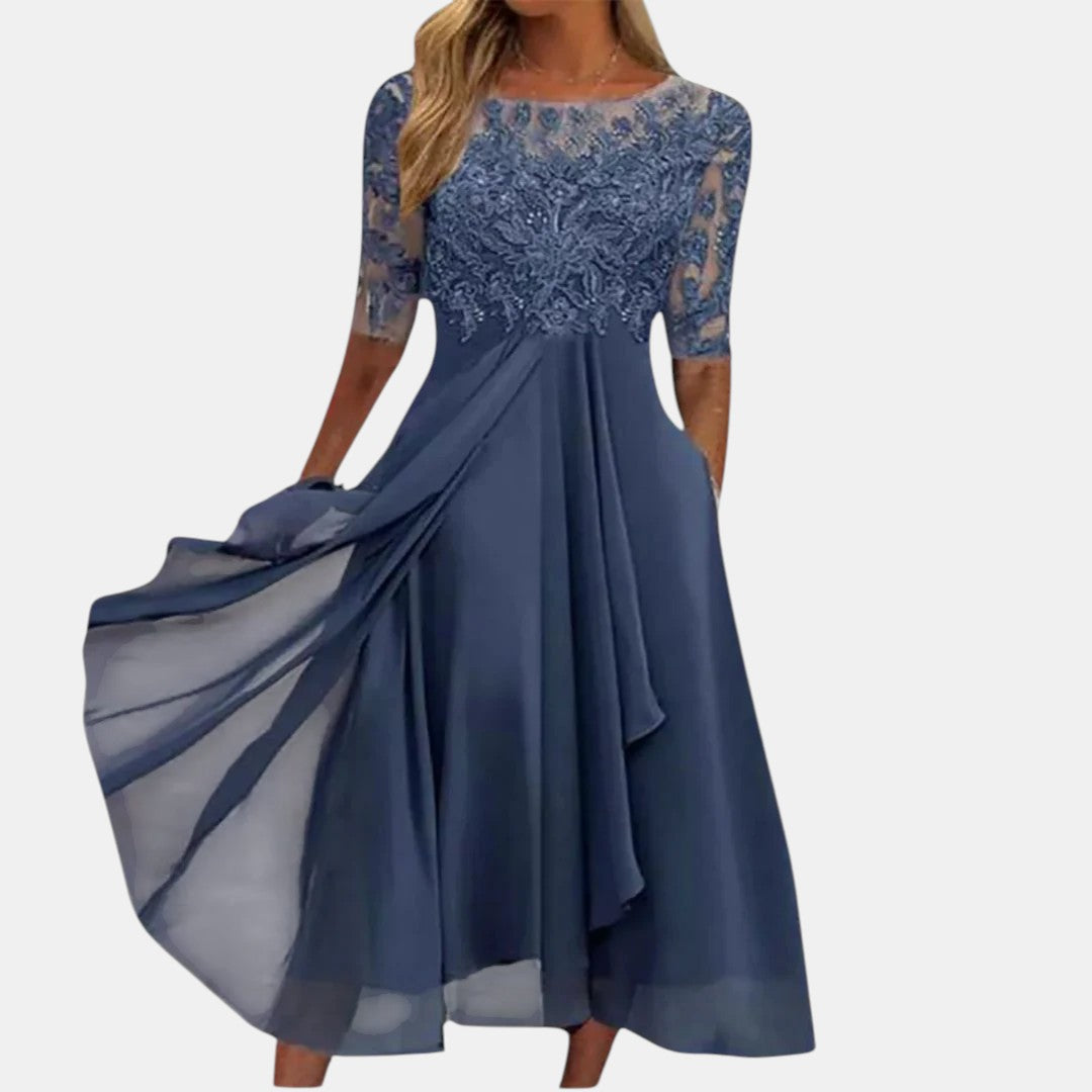Rhea Lace Dress | Elegant White Dress for Women, Flattering Fit