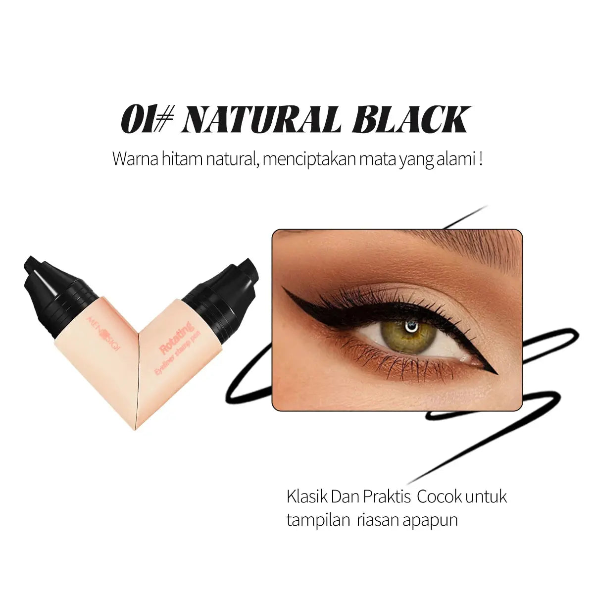 Rotary Seal Waterproof Eyeliner Pen, Quick-Dry Formula dylinoshop