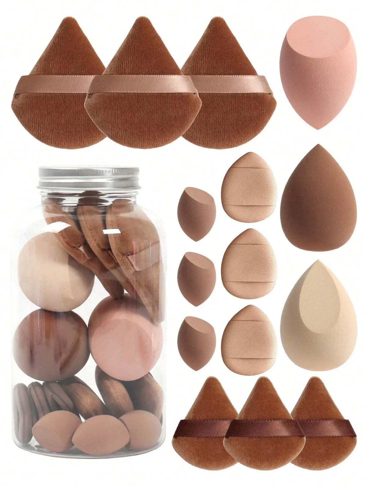 Makeup Sponge Set – Beauty Blending Puffs, 12 or 15 Pieces dylinoshop