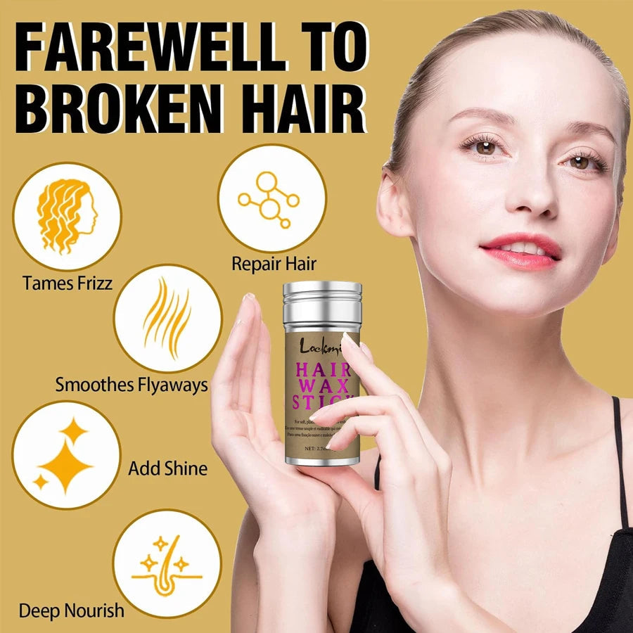 LOCKMIO Women Hair Wax Stick for Wigs Anti-frizz Flyaways Control Styling Wax Long-lasting Smooth Broken Back Hair Pomade Cream dylinoshop