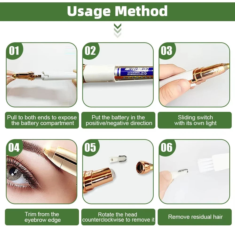 Eyebrow Trimmer Face Shaver Portable Eye Brow Epilation Safety Eyebrow Cutting Woman Makeup Tools depiladora de vello facial
