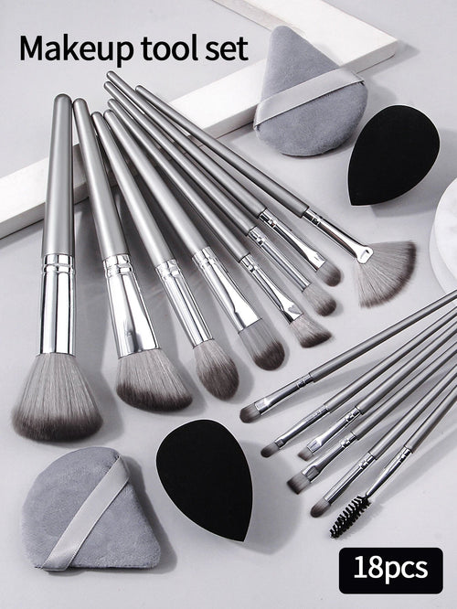 14-Piece Makeup Brush Set with Makeup Sponges – Complete Beauty Tool Kit dylinoshop