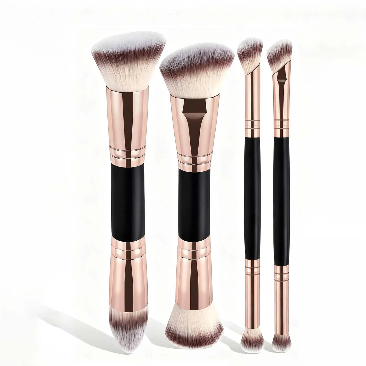 4-Piece Dual-Ended Makeup Brush Set with Case dylinoshop