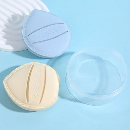 3-Piece Soft Air Cushion Puff Set with Storage Box - Wet & Dry Foundation Sponge dylinoshop