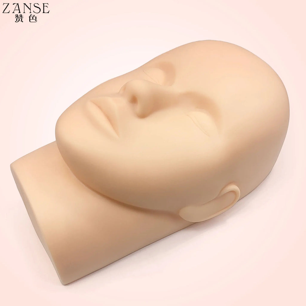 1pc Fake Head Mould Mannequin Head Training Makeup Model Rubber Eye Facial Eyelash Extension Makeup Practice Heads