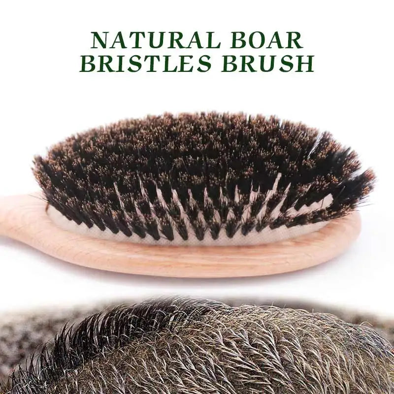 BOOMSLIFE Boar Bristle Hair Brush Women Combs for Hair Wood HairBrush Detangle Straightener Brush Hair Comb Barber Accessories dylinoshop