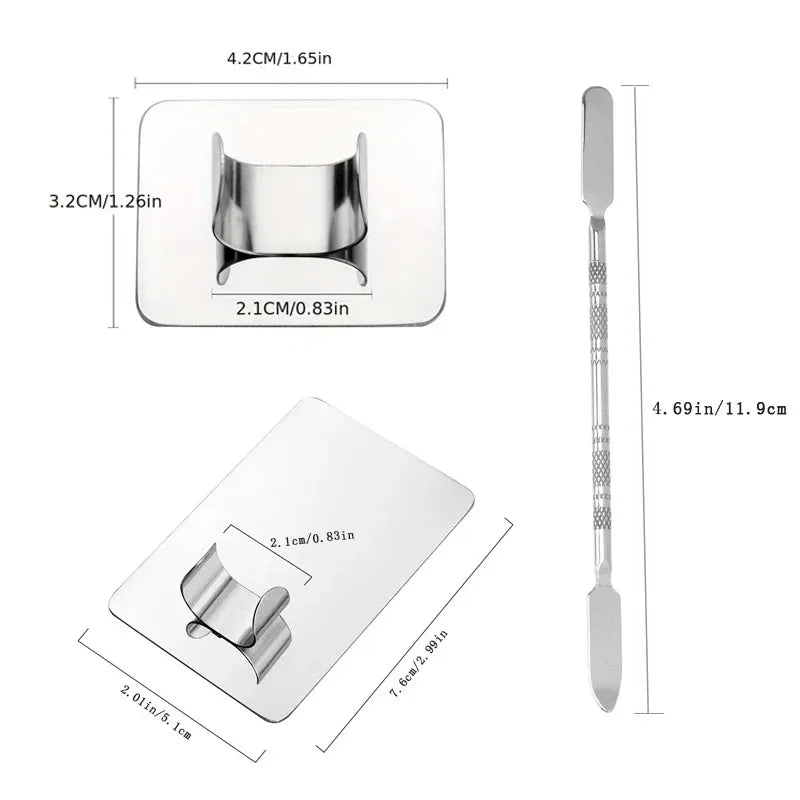 Makeup Mixing Palette,  Makeup Spatula Palette with Foundation Spatula, Stainless Steel Makeup MixingTray Nail Art Palet