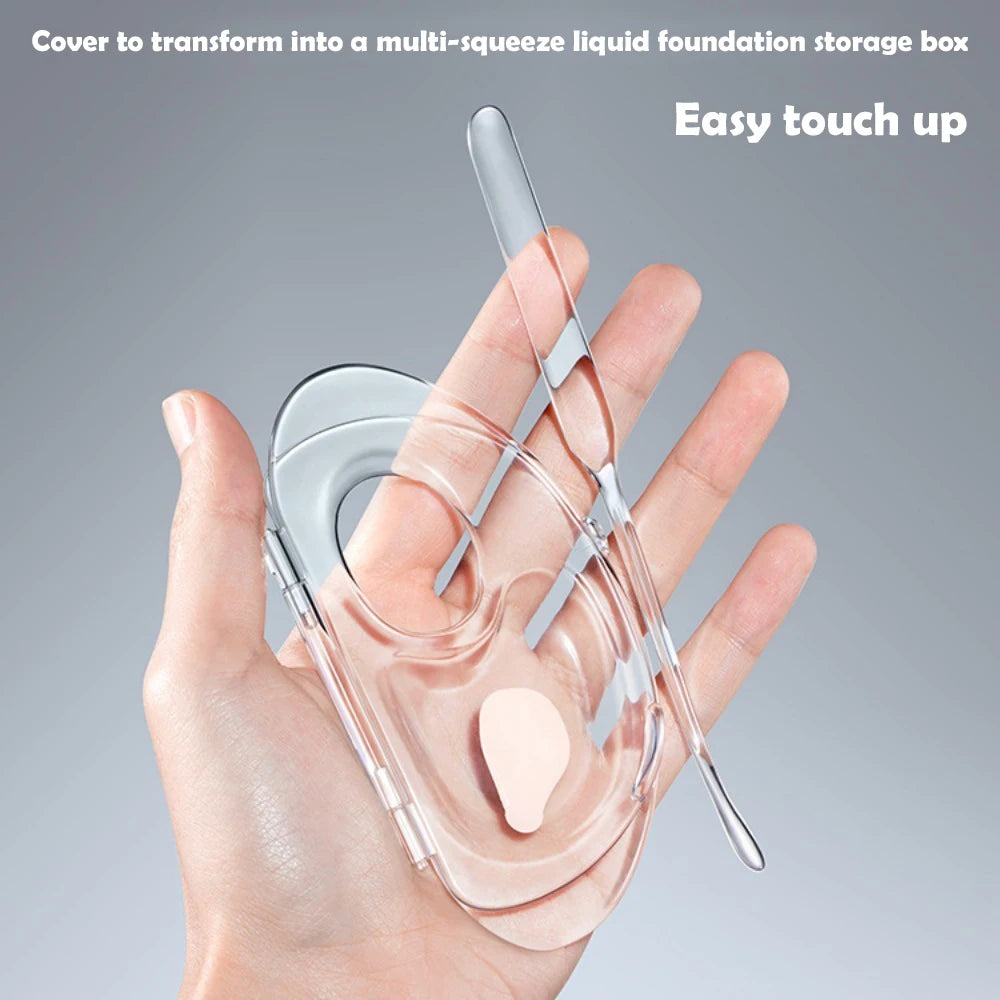 Foldable Liquid Foundation Palette Acrylic Makeup Tool Kit Mixing Cream Rod Set Storage Test Palette Cosmetic Beauty Accessories