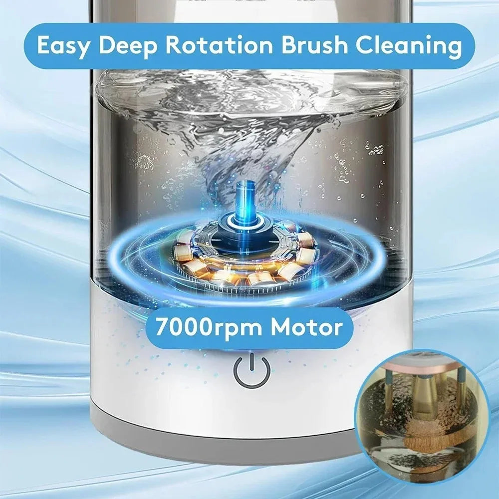 USB Plug Electric Automatic Makeup Brush Cleaner and Dryer Cosmetic Brush Cleaning Machine with Cleaning Mat