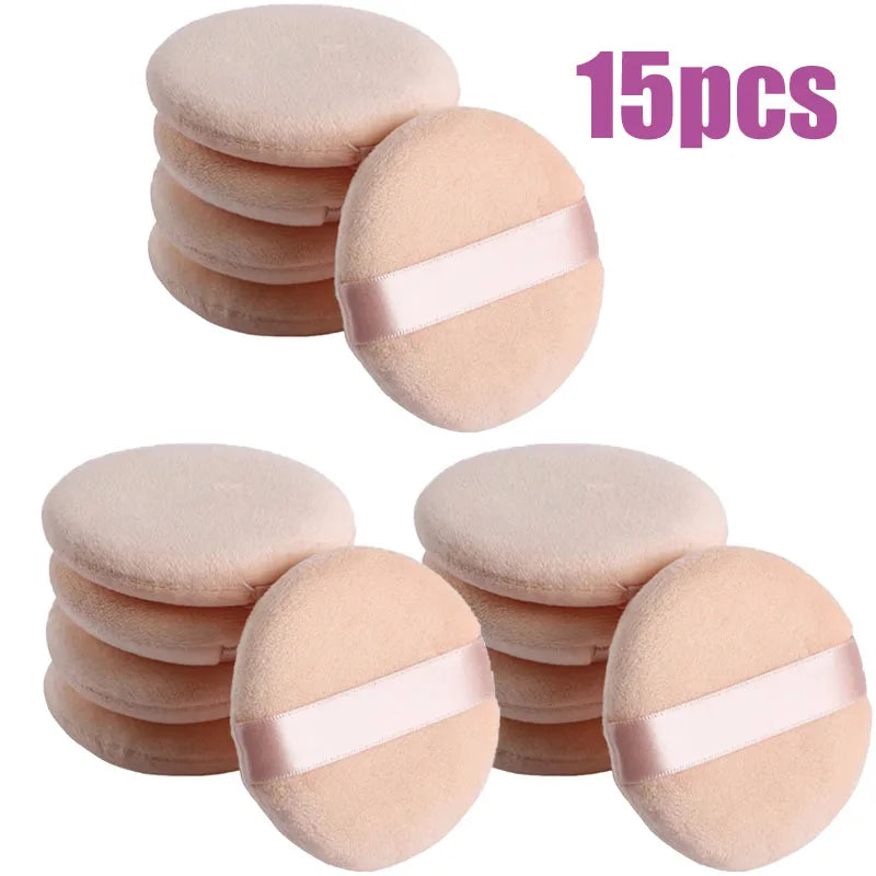 Round Facial Powder Puffs - Soft Portable Cosmetic Puffs for Makeup Application dylinoshop