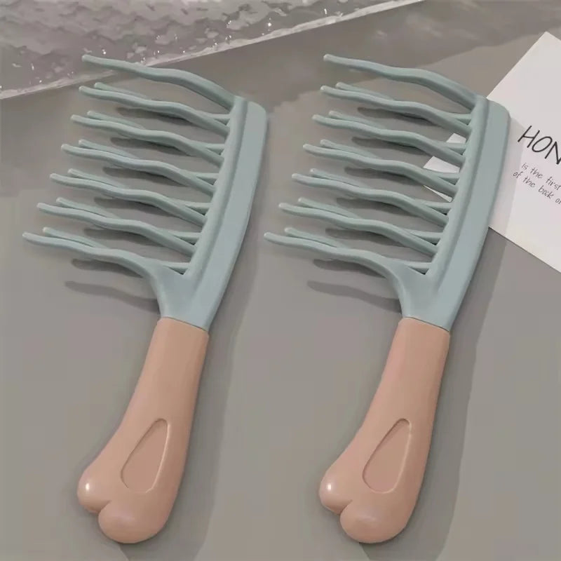 1/2pcs Double Row Wide Tooth Comb Big Tooth Women Special Styling Tool for Perm Curly Hair Fluffy Hairdressing dylinoshop