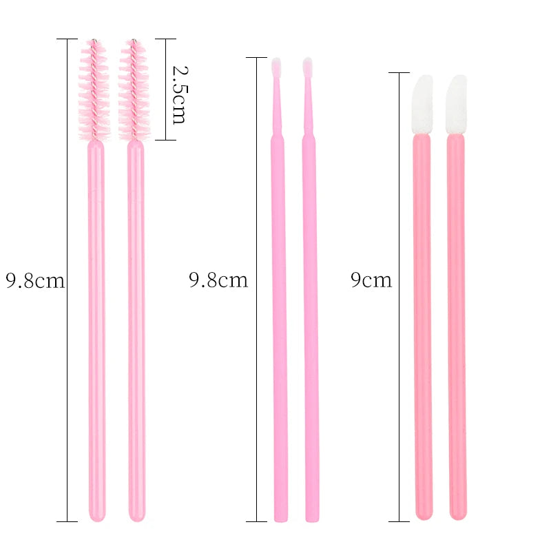 200 Pcs Eyelash Extension Makeup Set Special Eyelash Removal Micro Brush Lipline Brush for Women Lash Make Up Tool