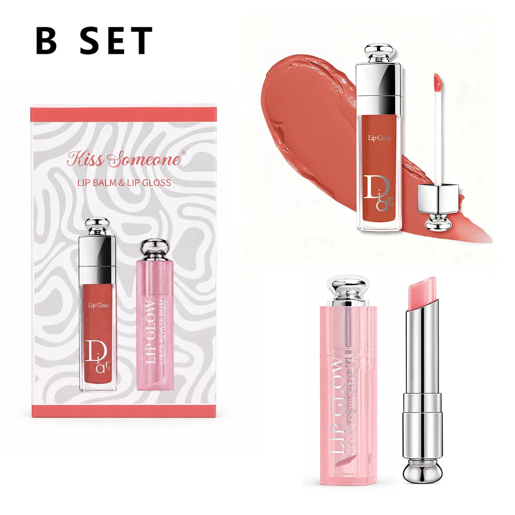 Set of Colored Lip Oil, Matte Lipstick, Changing Lipstick, Moisturizing Lipstick, Long-Lasting and Non-Greasy, Fashionable Packa