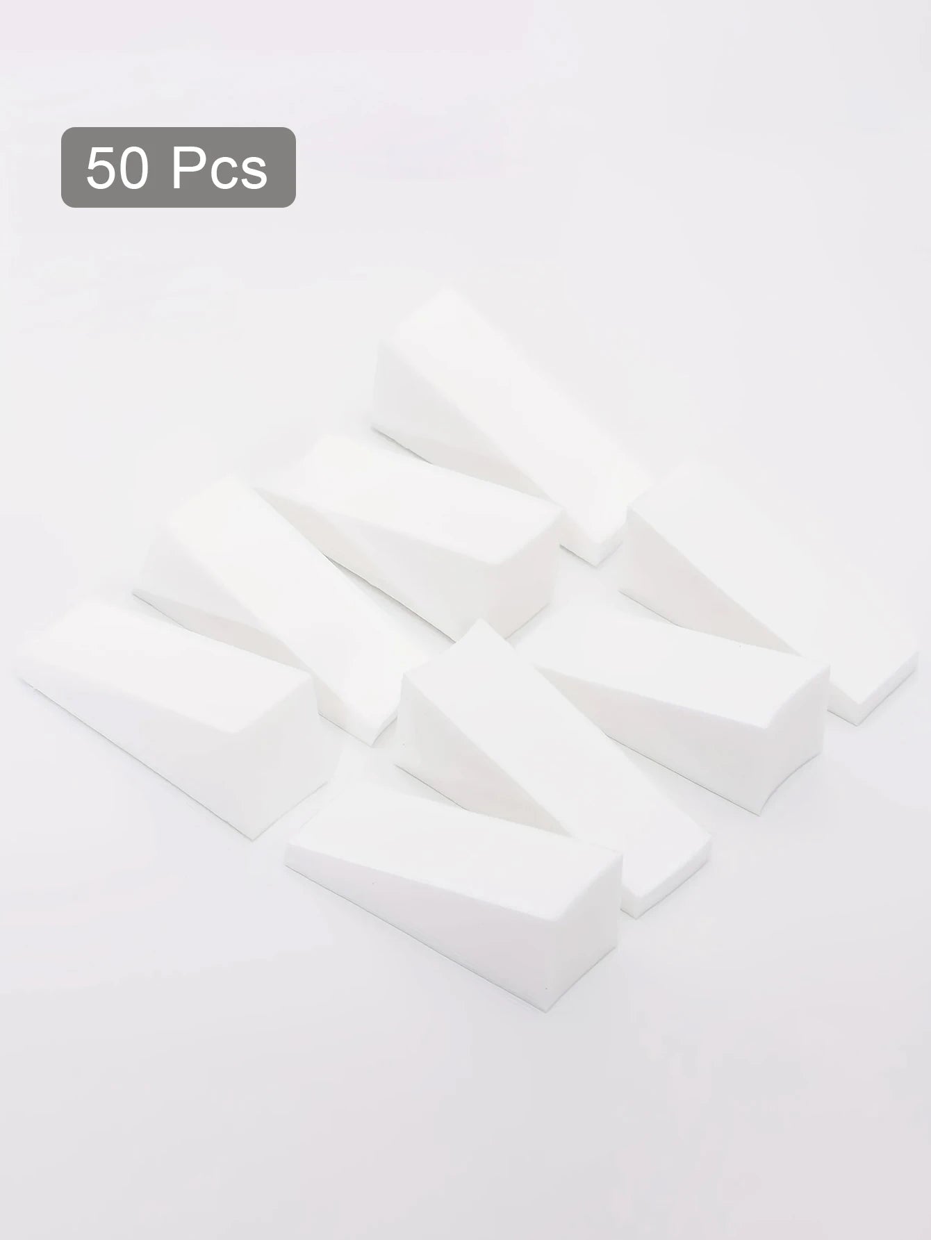 20/50Pcs High Density Nail Gradient Sponge Set White Triangle Press Gel Makeup Sponge Kit for Professional Nail Art DIY Blending