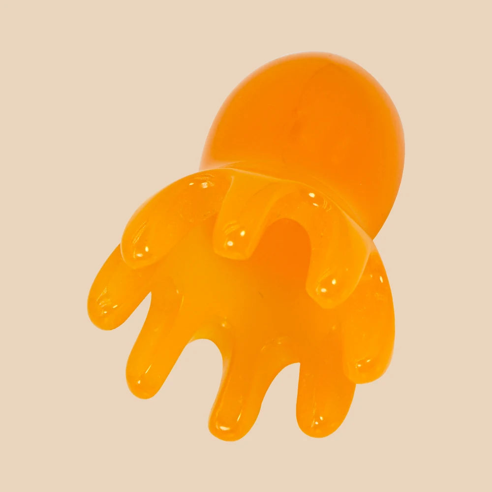 Cute Octopus Scalp Massage Comb (Resin)｜Korean Hair Care, Stress Relief, Anti-Hair Loss, Portable Head Massager for Home & Trave dylinoshop