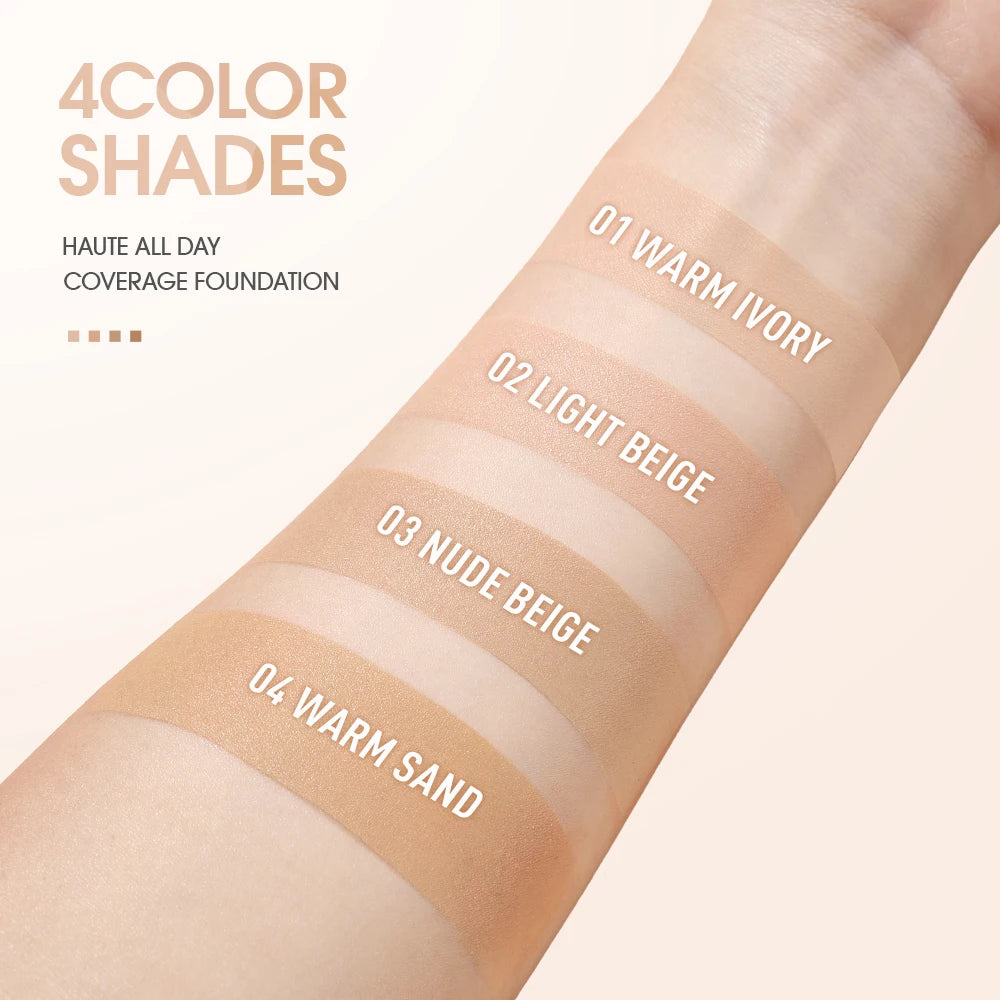 O.TWO.O Liquid Coverage Foundation Cream Matte Moisturizing Oil-control Long-Lasting Waterproof Concealer Foundation Makeup