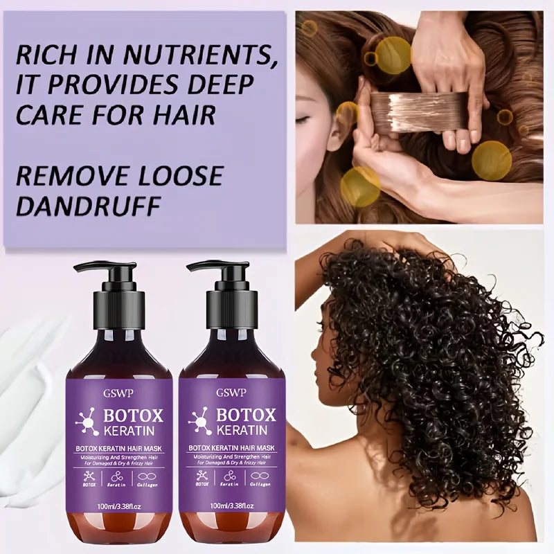 GSWP Botox Keratin Hair Mask, moisturizes and strengthens damaged hair, reduces frizz, split ends and tangles.100ml/200ml dylinoshop