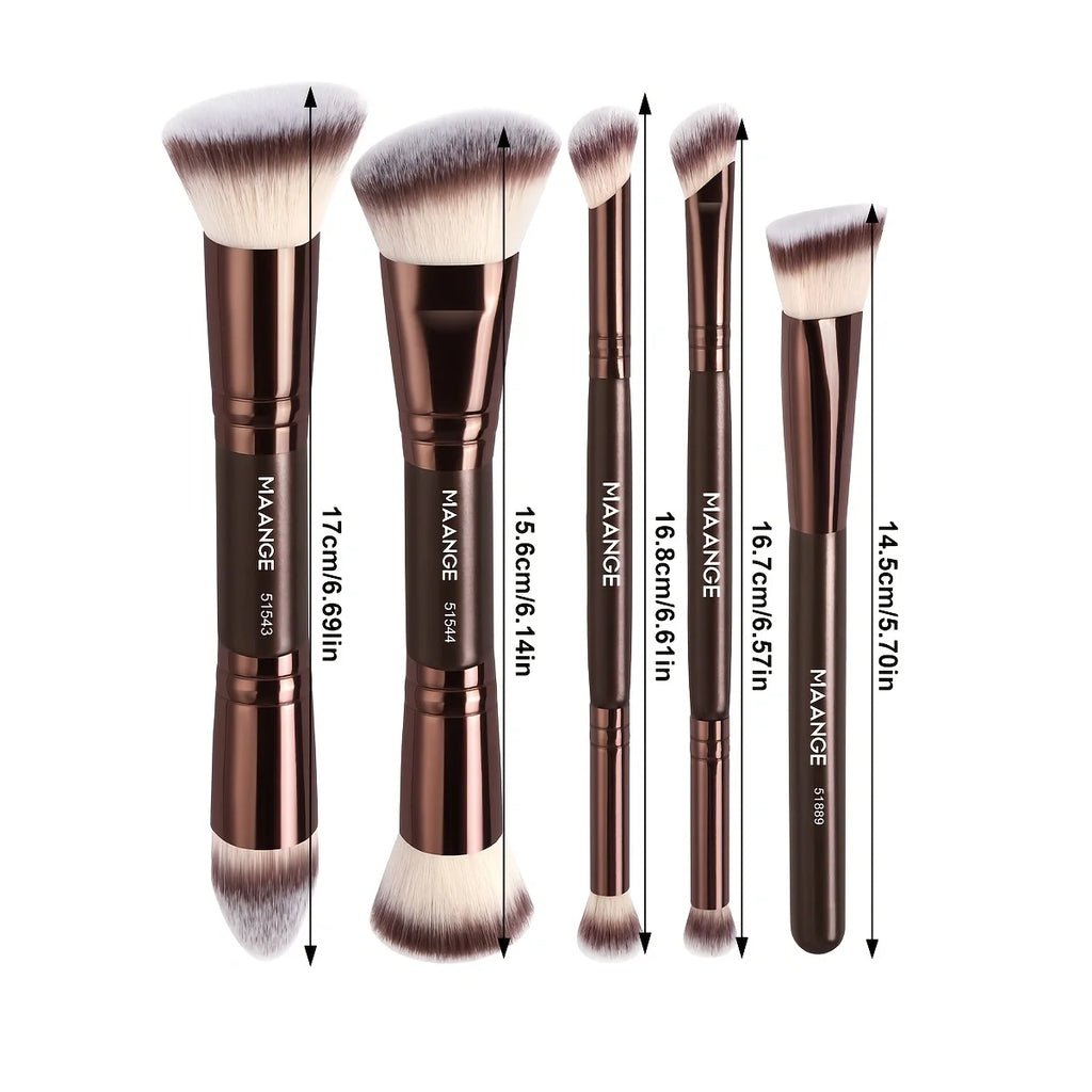 MAANGE 5pcs Makeup Brush Set Foundation Blush Concealer Eyeshadow Brushes Multi-Purpose Makeup Brush Kit Professional Brushes