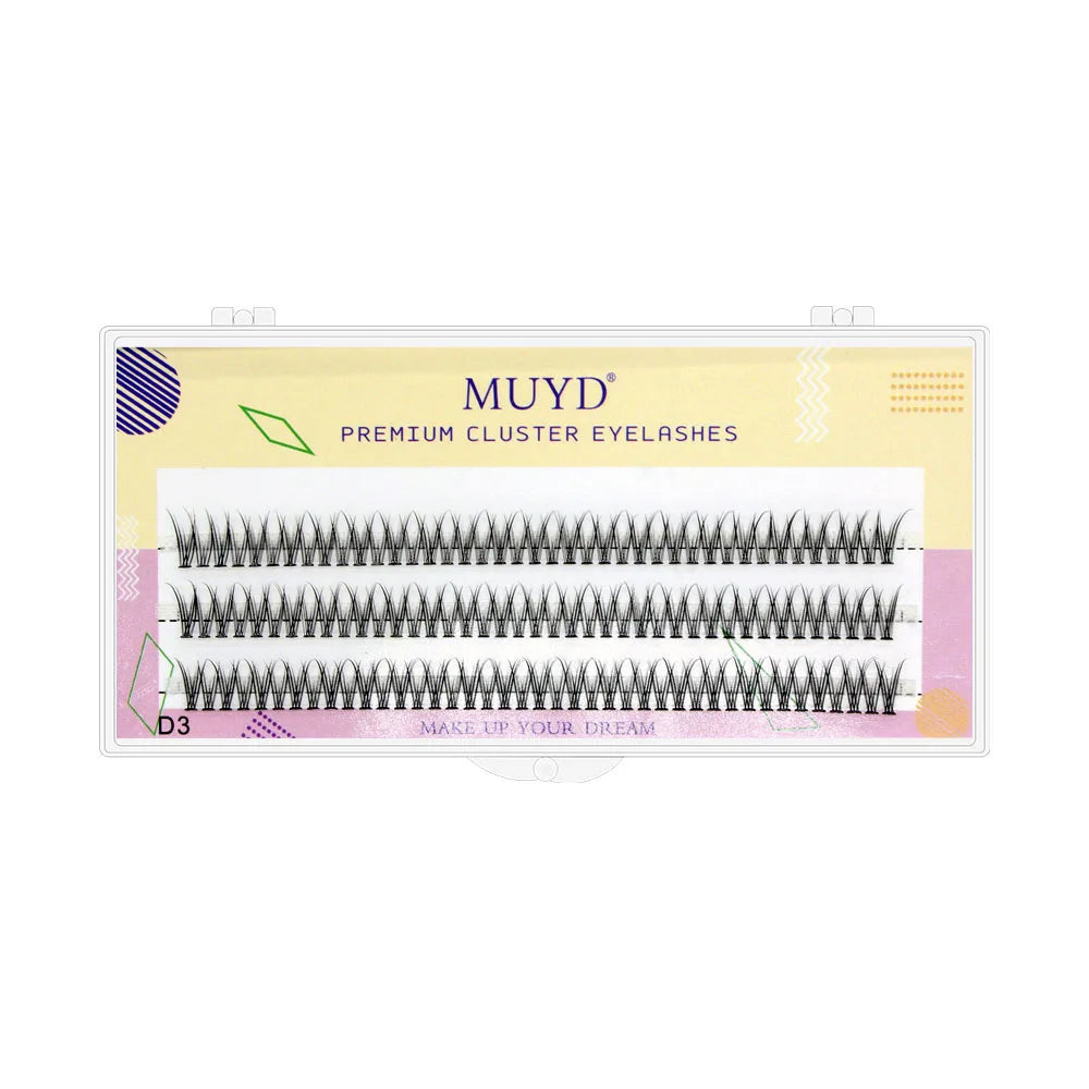 MUYD 120PCS Dovetail Fly Silk Eyelashes V Shape Fish Tail High Quality Individual Lashes Extension Eyelash Makeup