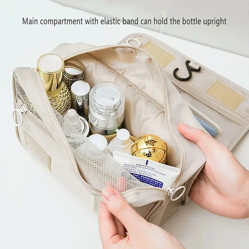Travel Makeup Bag High Capacity Toiletries Storage Pouch Travel Make Up Organizer Waterproof Beauty Bag Bathroom Wash Bag 