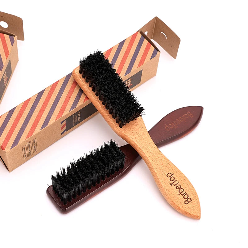 Barbertop Men Beard Brush Wooded Handle Soft Hair Cleaning Brush Broken Hair Remove Comb Hairdressing Neck Duster Barber Tools dylinoshop