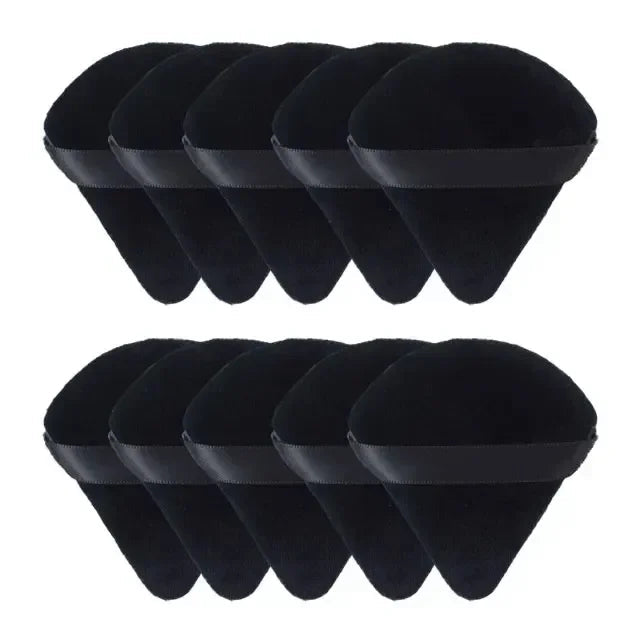 Triangle Powder Puffs – Soft Plush Wet/Dry Cosmetic Sponges dylinoshop
