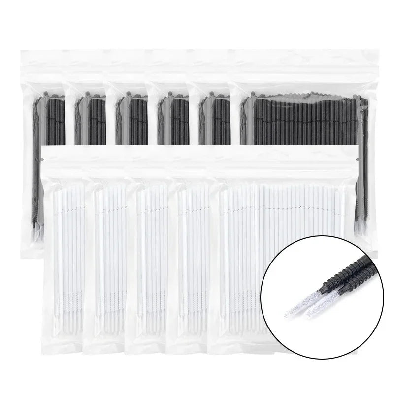100PCS Disposable Spiral Mascara Brush Handle Microbrush Applicator Lashes Brushes Eyelash Extension Makeup Tools