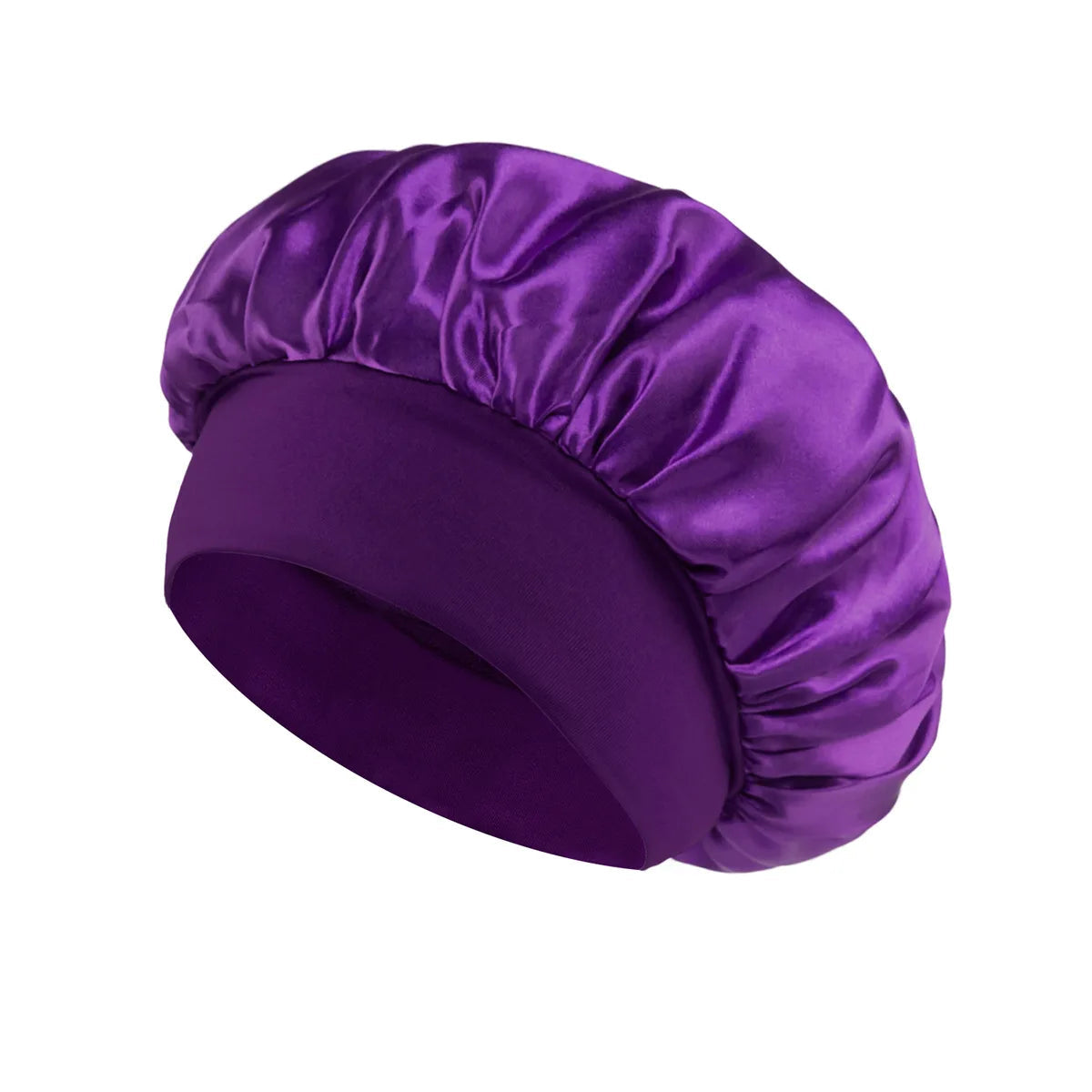 1pcs Soft Silk Satin Lined Bonnet Large Satin Hair Bonnet Household Sleep Shower Cap Hair Wrap Cover for Long Hair Salon Tool dylinoshop
