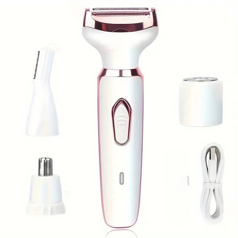 4-in-1 Electric Lady Shaver – Cordless Body Hair Trimmer & Epilator for Women