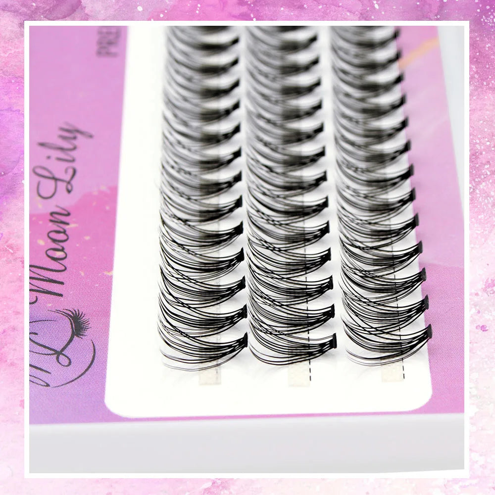 Moonlily High Quality 20D 30D Artificial Mink Eyelashes Grafted Professional Makeup Single Cluster Lashes Natural Soft Bundles