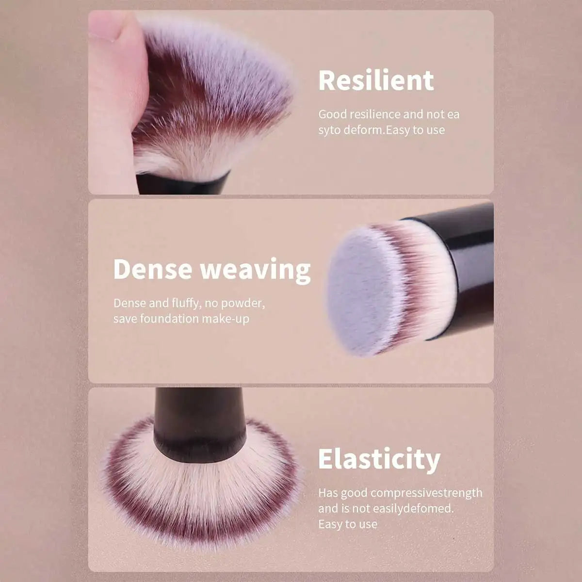 2pcs Professional Dual-Head Makeup Brushes, Powder Brush, Blush Brush, Cosmetic Tools, Soft Fibers, Easy To Carry, Travel Brush,
