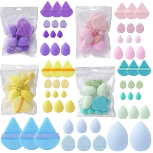 12-Piece Makeup Sponge Set – 4 Styles, Wet & Dry Use dylinoshop