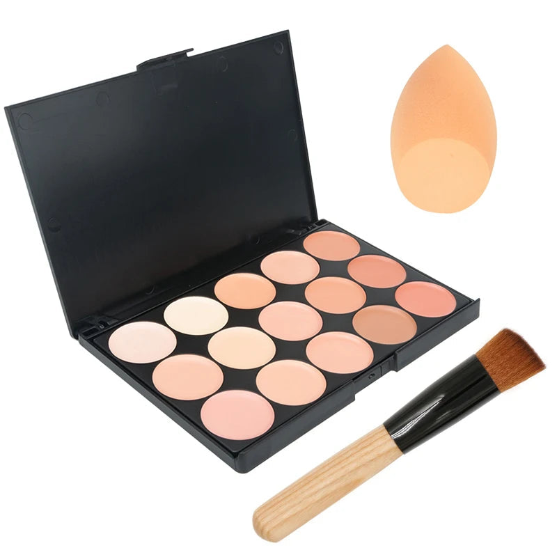 15 Colors Face Concealer Camouflage Cream Contour Palette Maquillaje Profesional Foundation Paleta Concealer dylinoshop