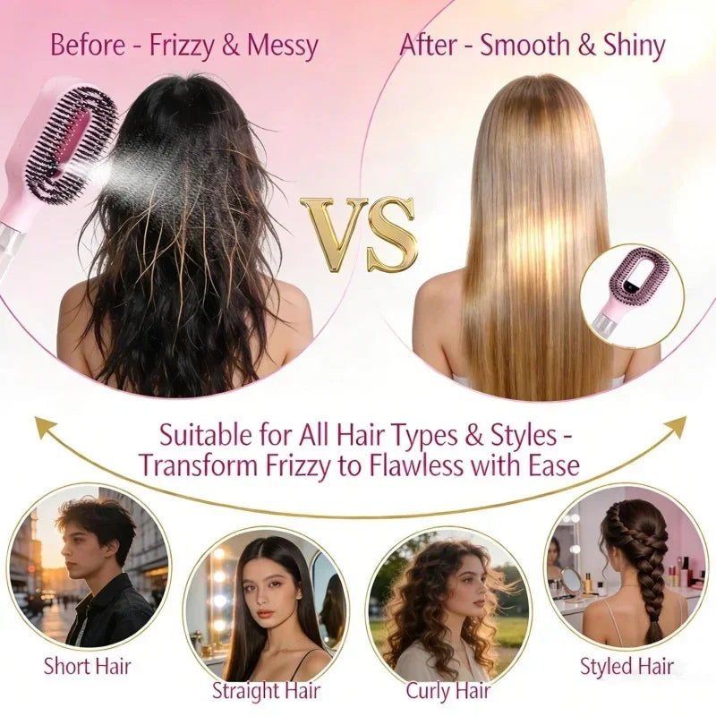 2in1 Sprayer Comb Detangling Scalp Massage Hairbrush with Spray Bottle Essential Oil Water Mist Spray Brush Anti-static Summer dylinoshop