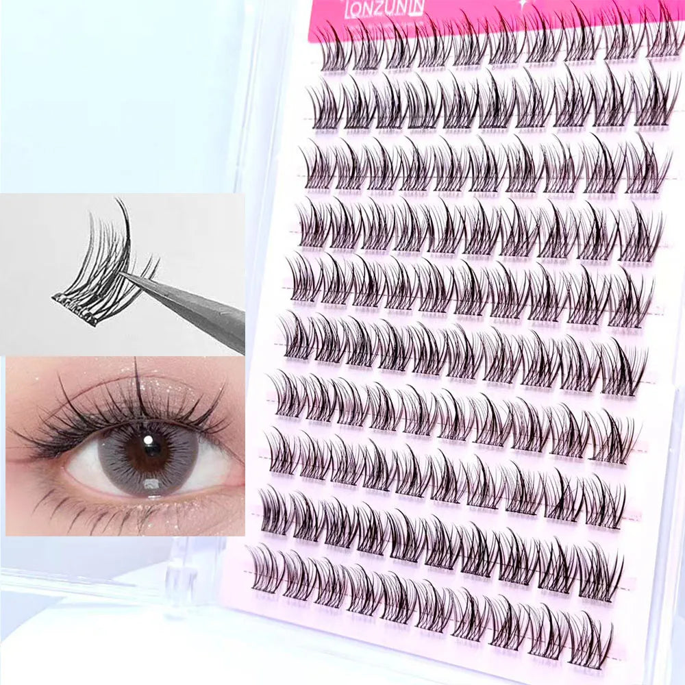 DIY Faux Mink Soft False Eyelashes, No-Glue Application dylinoshop