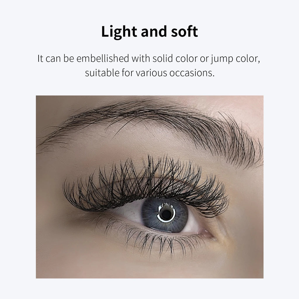 GLAMLASH Bottom Brown Lower Lashes 567mm Short Synthetic Mink Individual Eyelash Extension Lower Eyebrow Lashes Makeup Tools