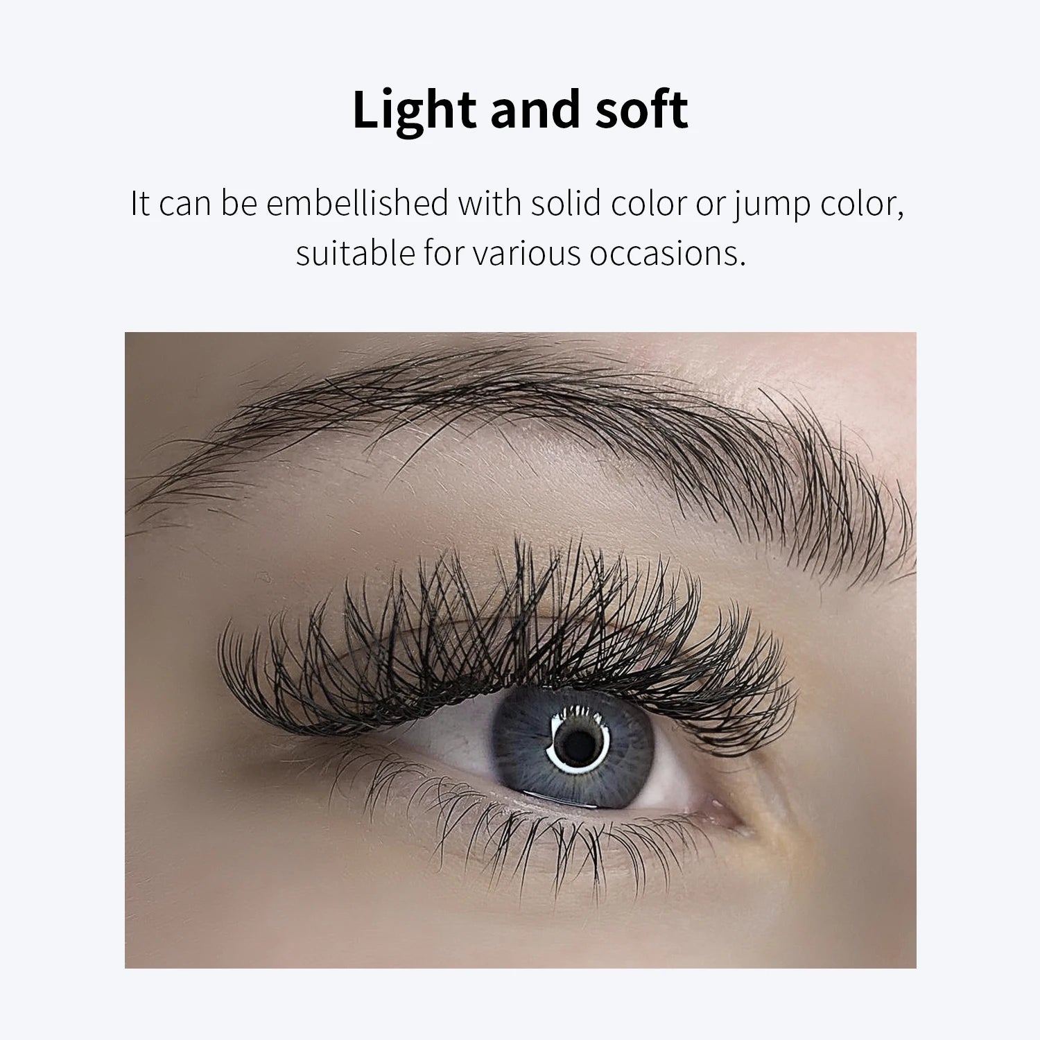 GLAMLASH Bottom Brown Lower Lashes 567mm Short Synthetic Mink Individual Eyelash Extension Lower Eyebrow Lashes Makeup Tools
