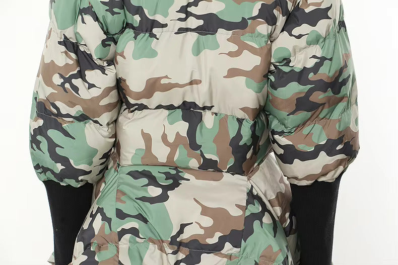 Camouflage Stitching Knitted Cuff Cotton Jacket – Street Fashion Essential 🔥 