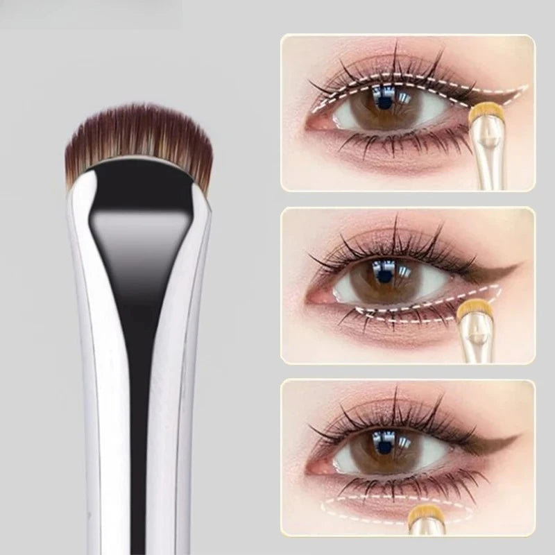 2pcs Curved Eyeliner Makeup Brushes Precision Soft Eyeshadow Smudge Tool Sharp Thin Small Eye Cosmetic Brushes for Precision Eye