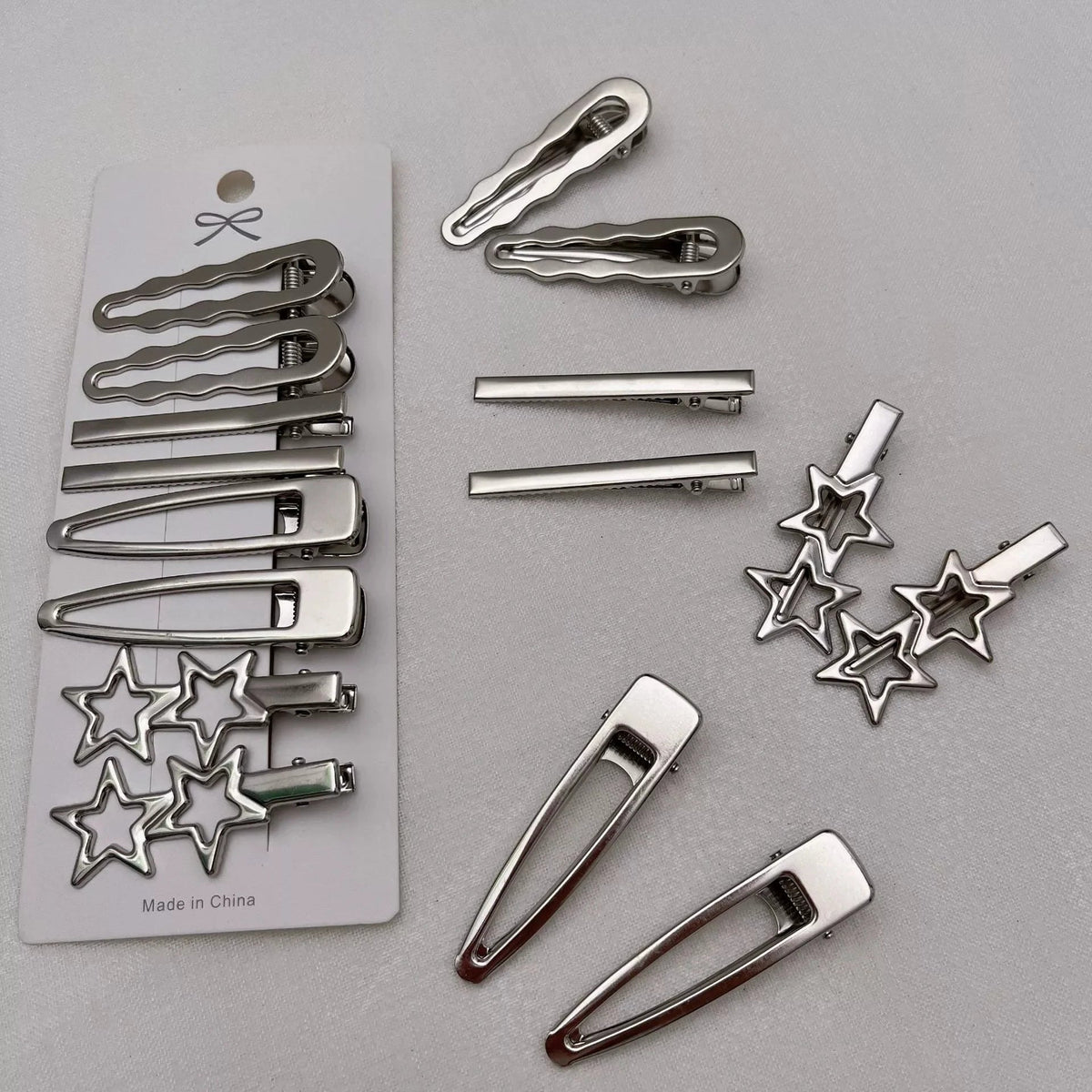 Sliver Metal Hair Clips Women Girls Y2K Duckbill Hairpin Personality Bangs Side Headwear Barrettes Hairclip Styling Accessories dylinoshop