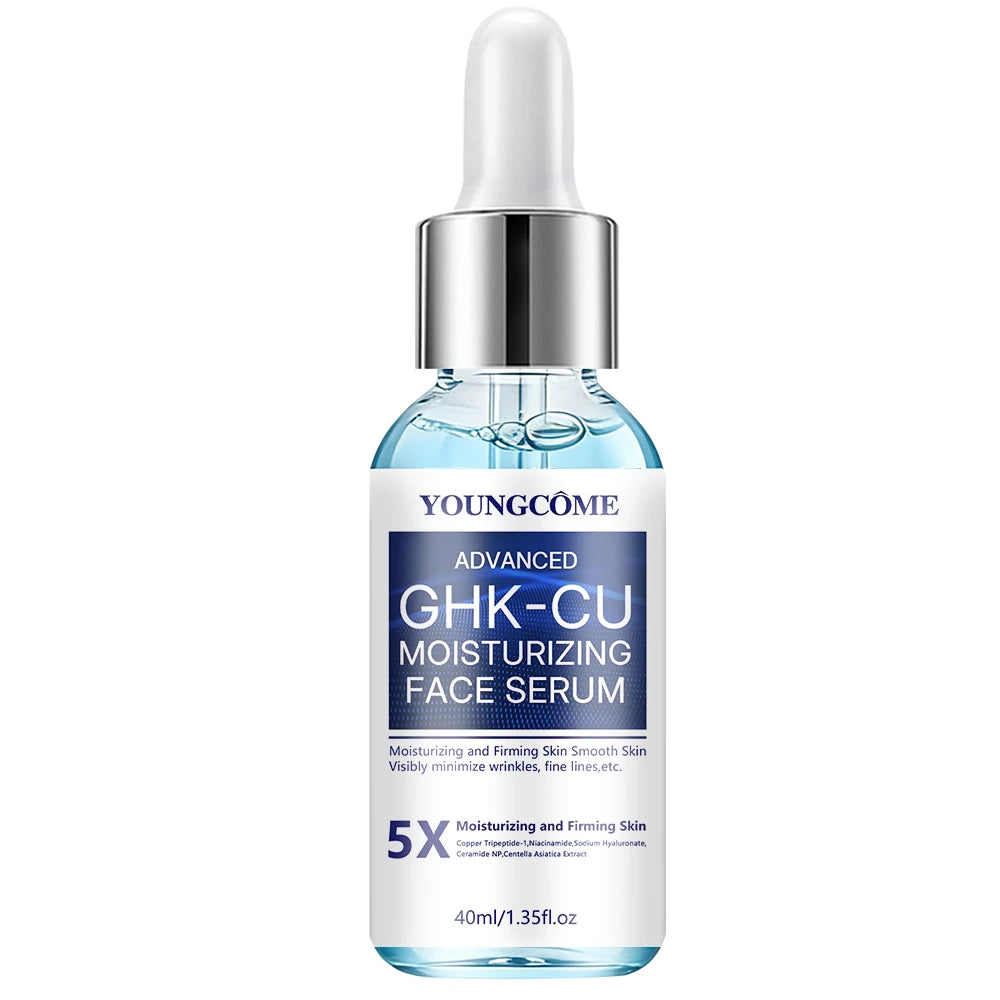 GHK-CU Copper Peptide Anti-Aging Face Cream & Serum - Firming & Hydrating Moisturizer for All Skin Types, Skincare for Women 