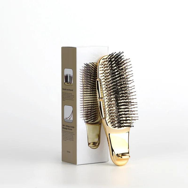 Japanese Premium Head Massager Scalp Brush Hair Massager Shampoo Brush Wet Plastic Detangling Brush Hair Cleaning Comb Rose Gold dylinoshop