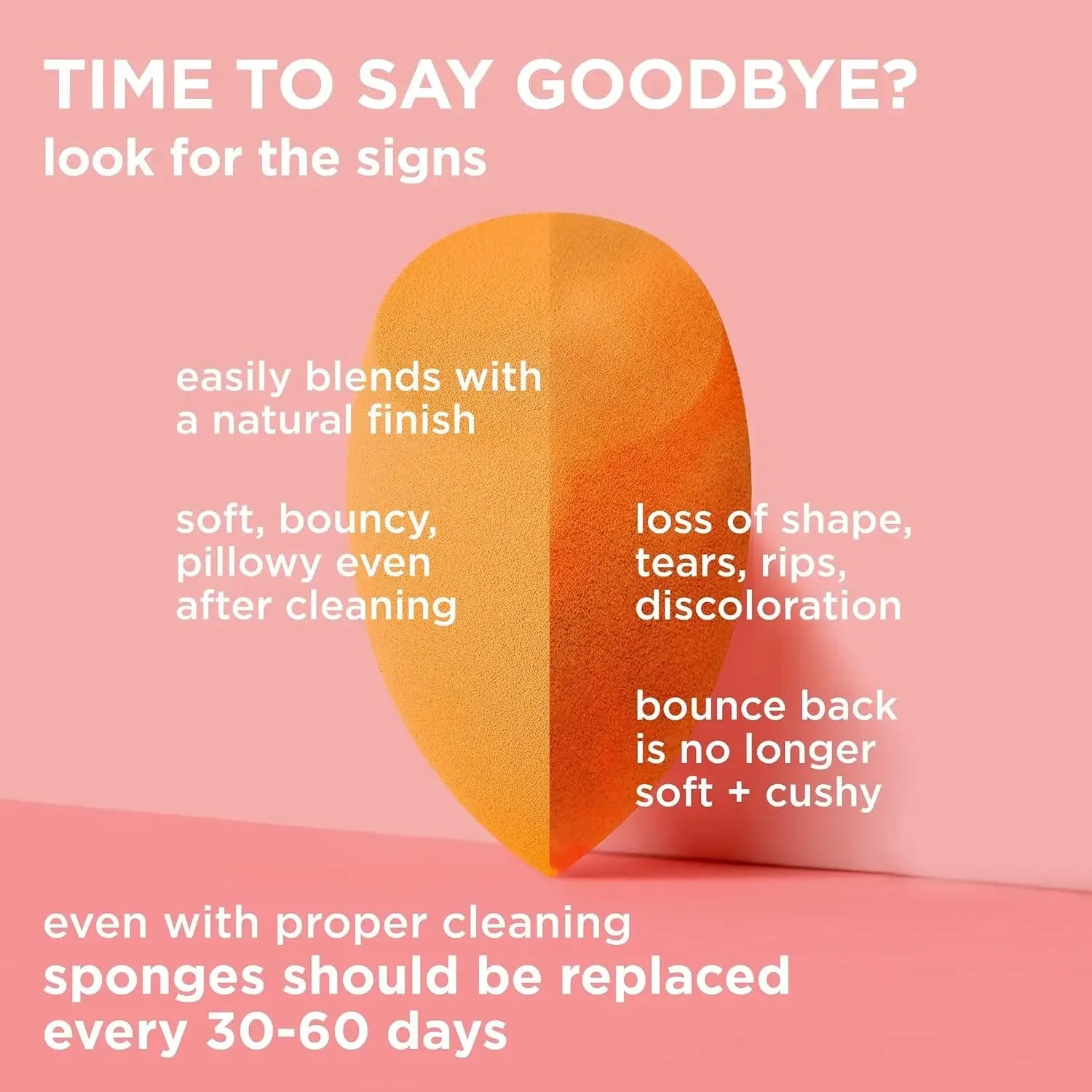 Real Techniques Skin Sponge, Makeup Blender, Liquid Base & Cream, Professional Makeup Tool Without Stripes, 4 Free Units