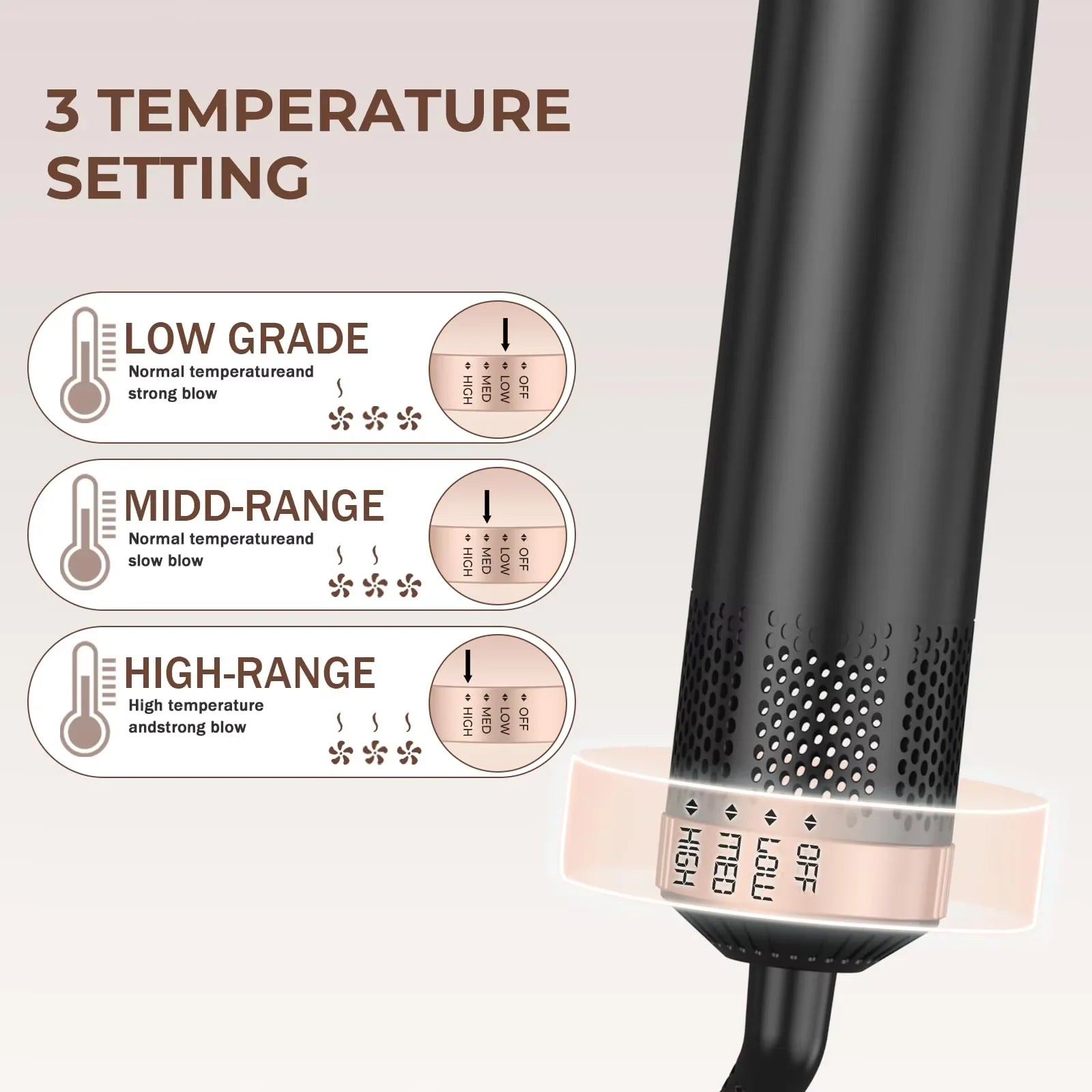 Multi-Function Hot Air Styling Comb & Brush - Straightens & Curls