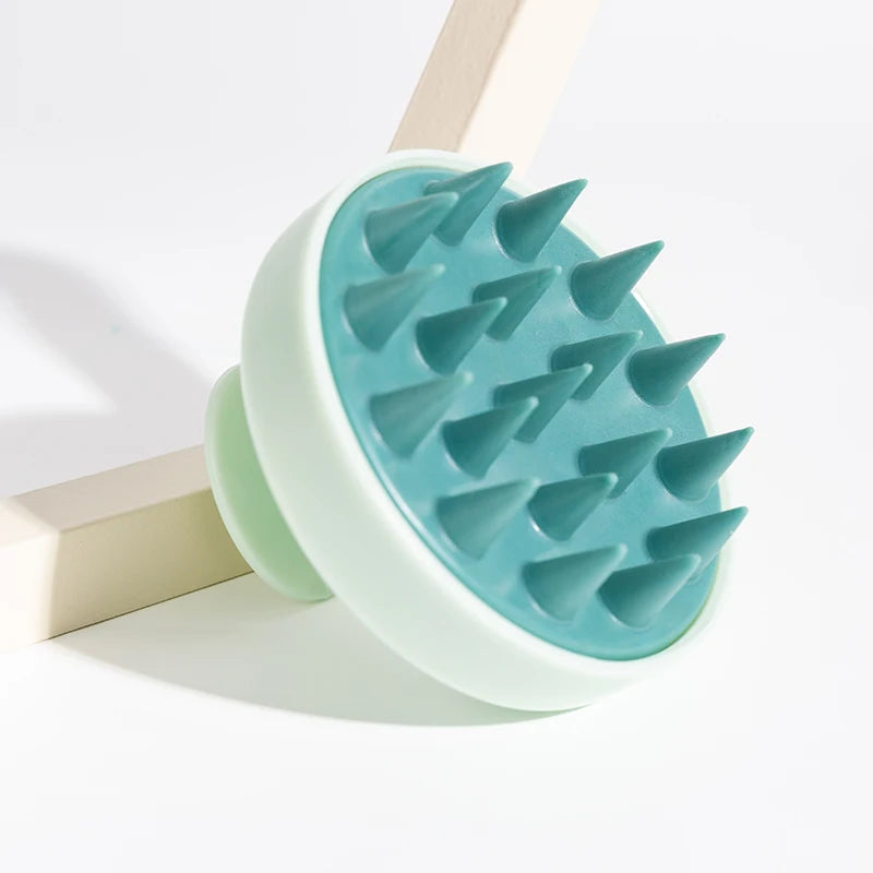 Silicone Shampoo Scalp Hair Massager Head Body Scalp Massage Brush Scalp Massage Brush Comb Magic Handle Brush Spa Massage Brush dylinoshop